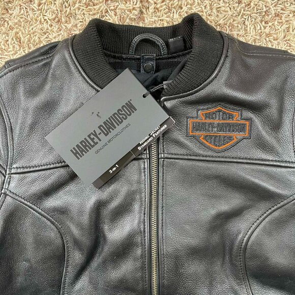 Harley-Davidson® Women's Miss Enthusiast 2.0 Leather 3-in-1 Jacket, Size Large - Picture 9 of 16